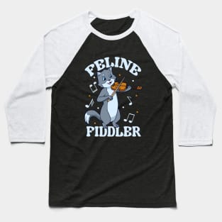 Feline Fiddler - Cat at the violin Baseball T-Shirt